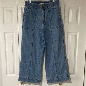 High waisted wide leg jeans